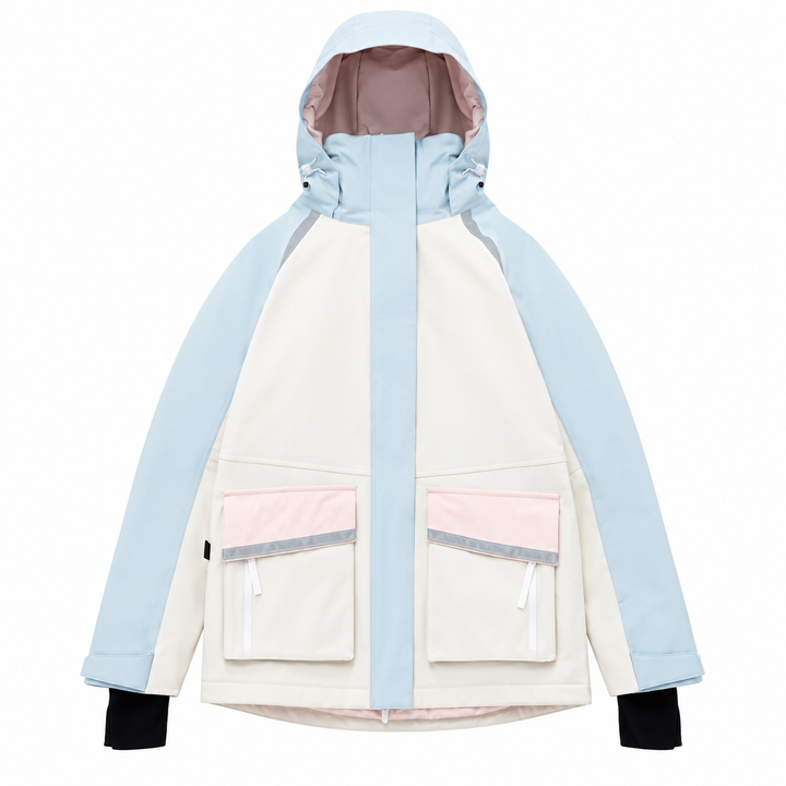 Unisex Winter Hooded Zip Up Ski Jacket | Snowboard