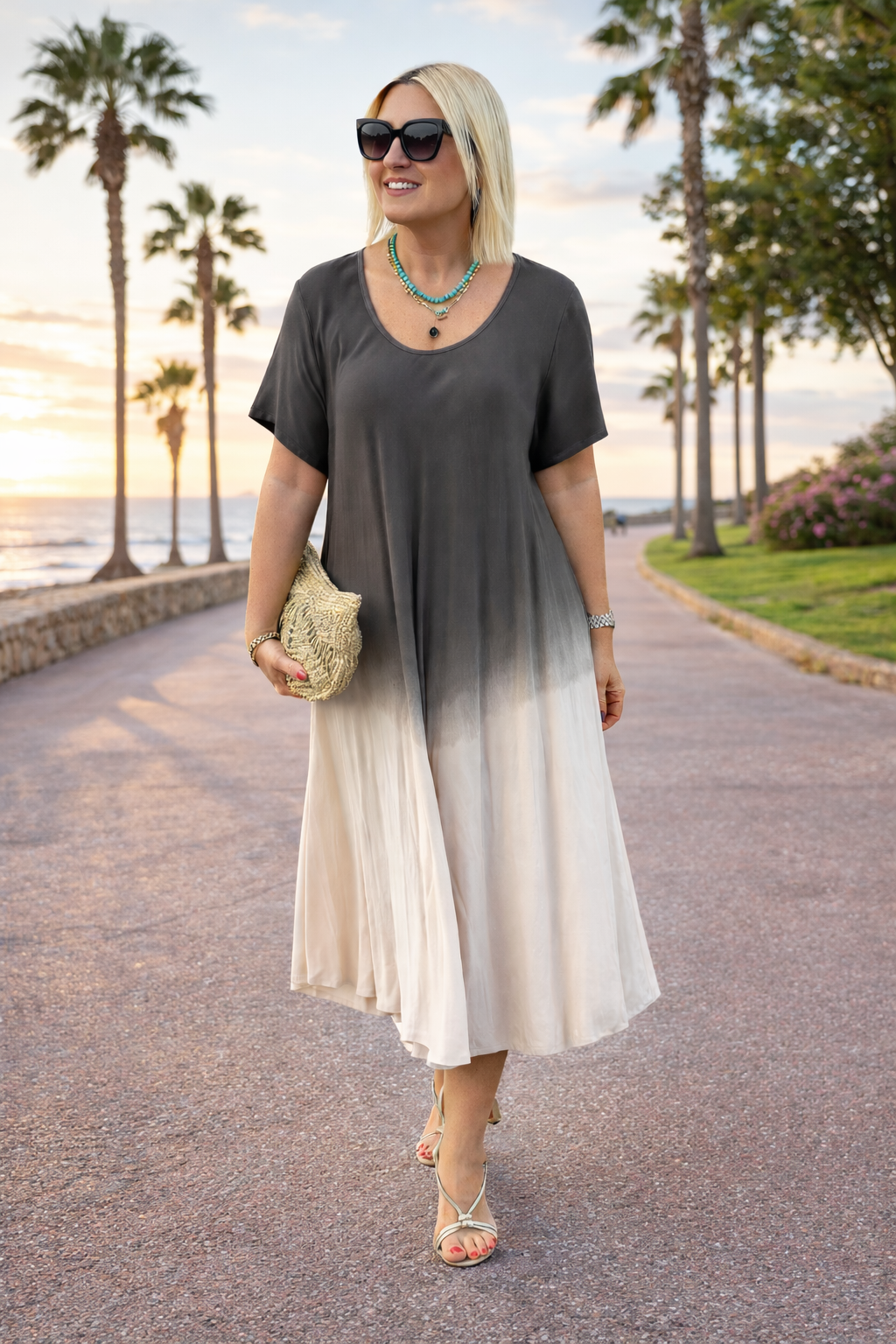 Women’s Stylish Loose Fit Dress | Midi