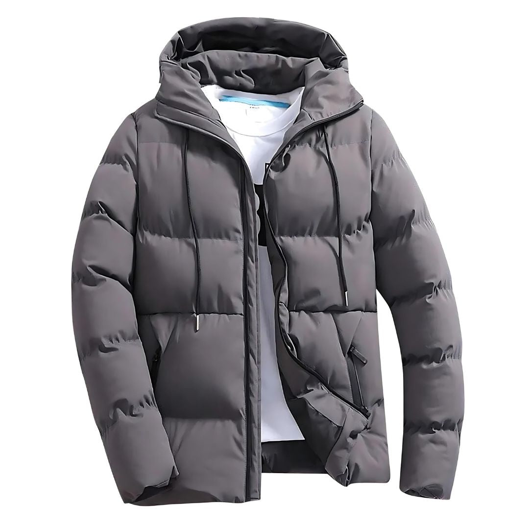 Men's Winter Zip Up Puffer Jacket | Hooded