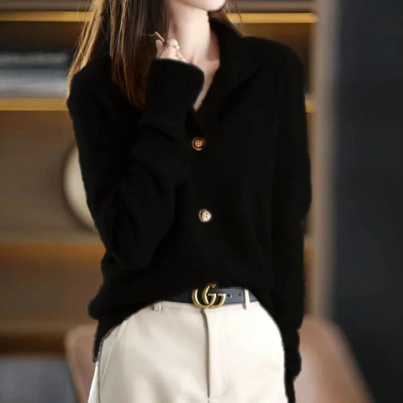 Gilet boutonné en maille pour femme | Hiver