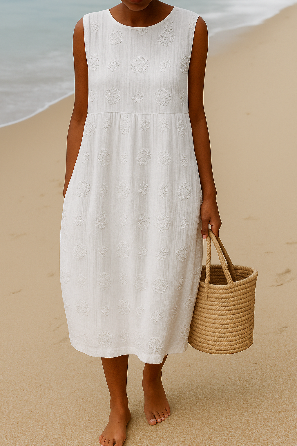 Women’s Summer Sleeveless Dress | Midi