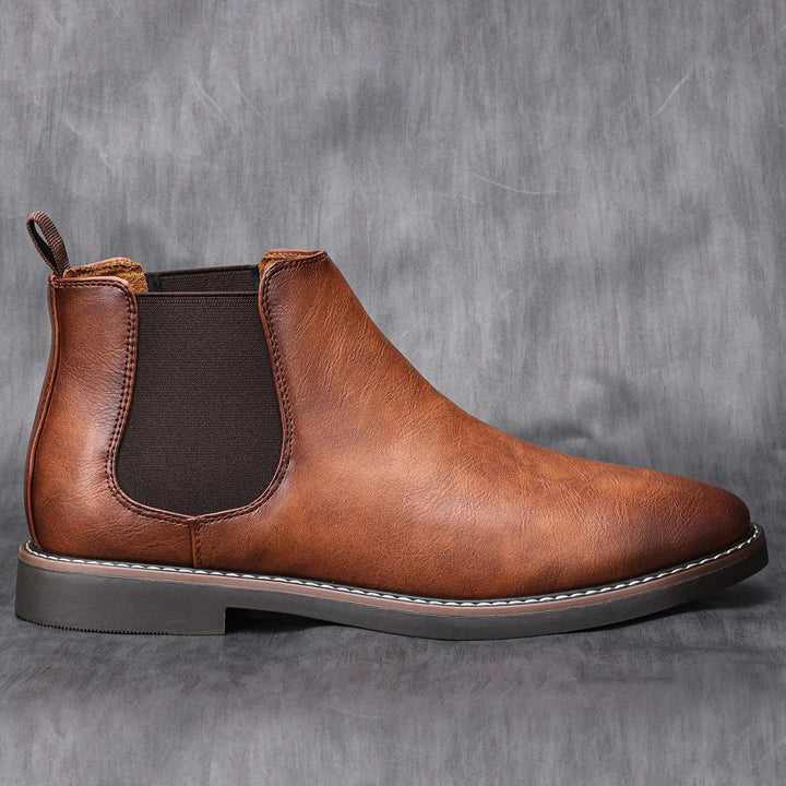 Bottines Chelsea d'hiver décontractées pour homme à enfiler | talon bas