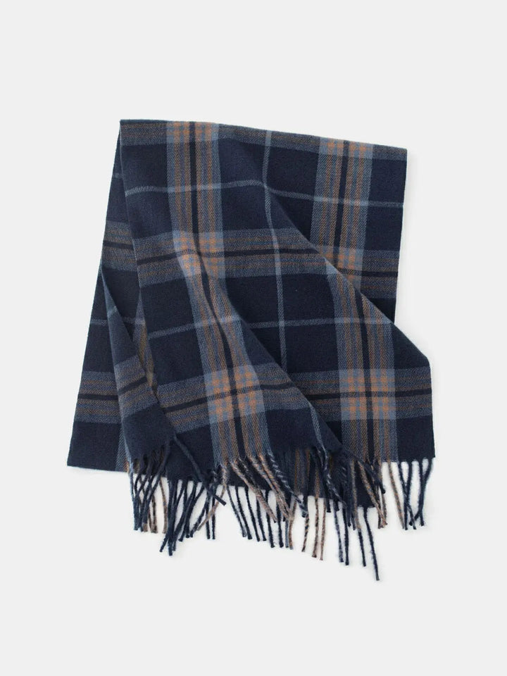 Écharpe d’hiver à franges pour femme | À carreaux