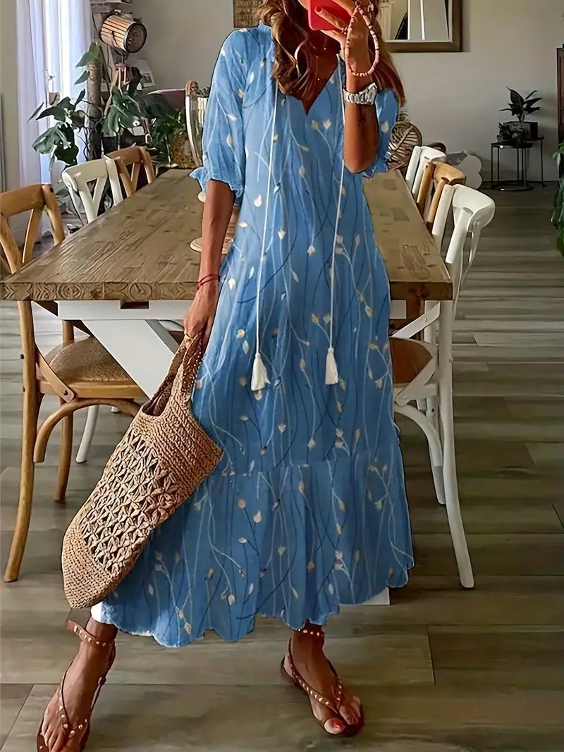 Women's Boho Vacation Dress | Maxi