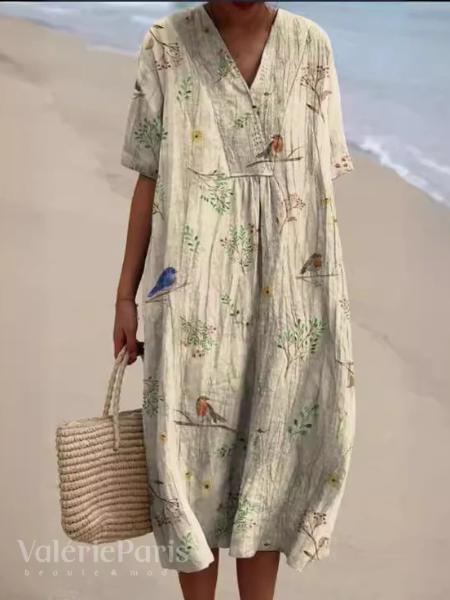 Women’s Flowy Floral Beach Summer Dress | Midi