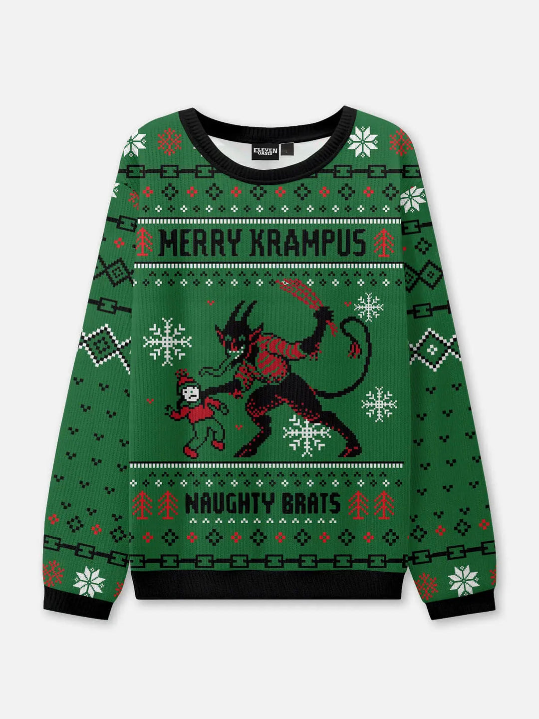 Unisex Winter Long Sleeve Christmas Knit Sweater | Krampus