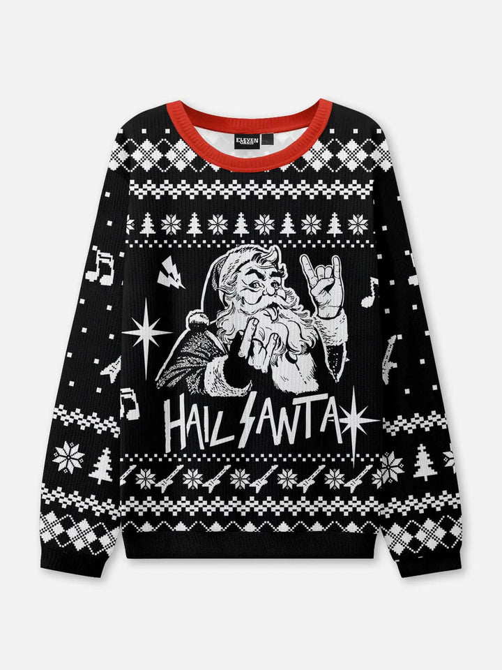 Pull d’hiver en maille unisexe à col rond | Noël