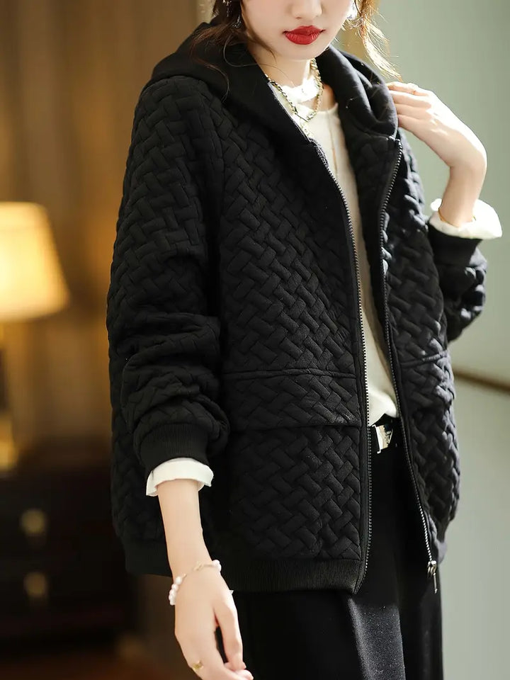 Women's Winter Hood Quilted Jacket | Zip Up