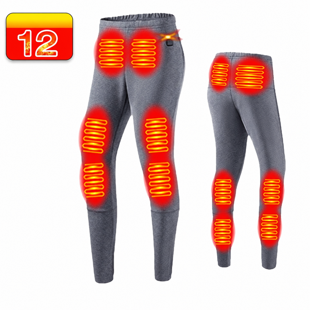Ensemble de sous-vêtements thermiques chauffants unisexe avec haut à manches longues et caleçon long | ski