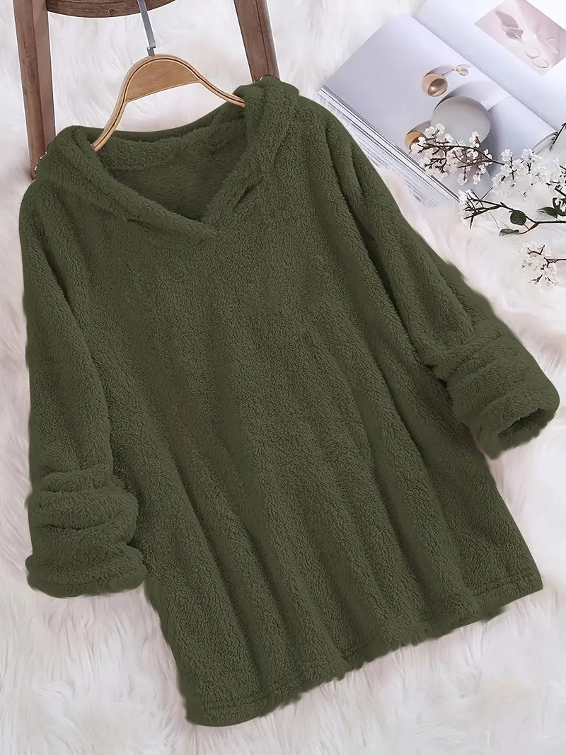 Sweat à capuche en maille pour femme | Long