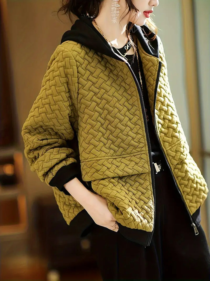 Women's Winter Hood Quilted Jacket | Zip Up