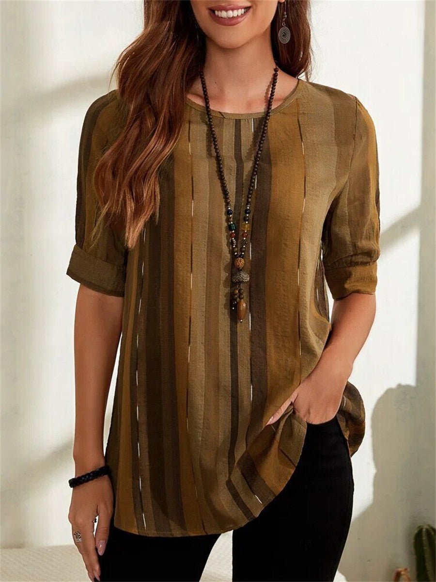 Women's Striped Tunic Top | 3/4 Sleeve
