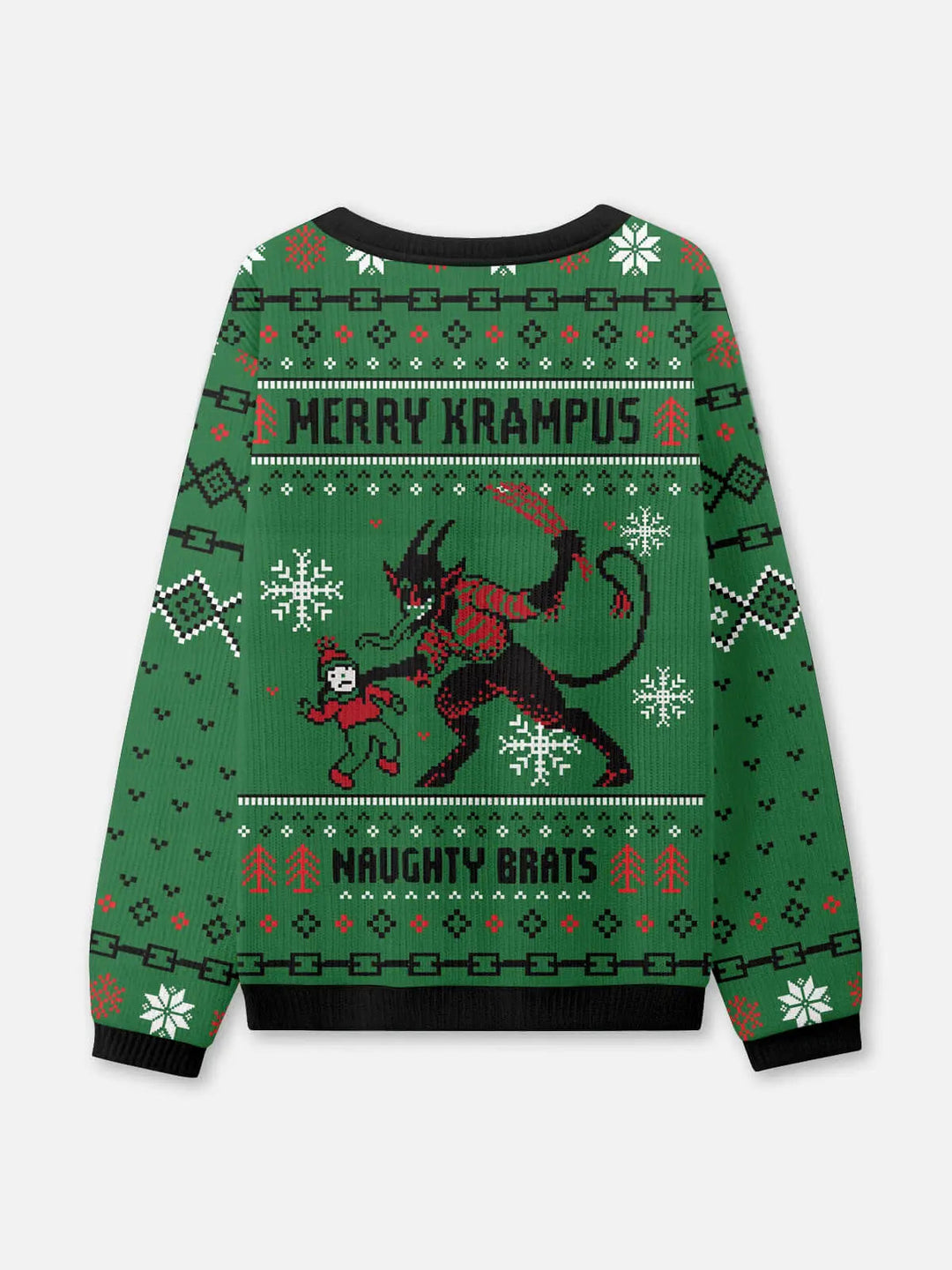 Unisex Winter Long Sleeve Christmas Knit Sweater | Krampus