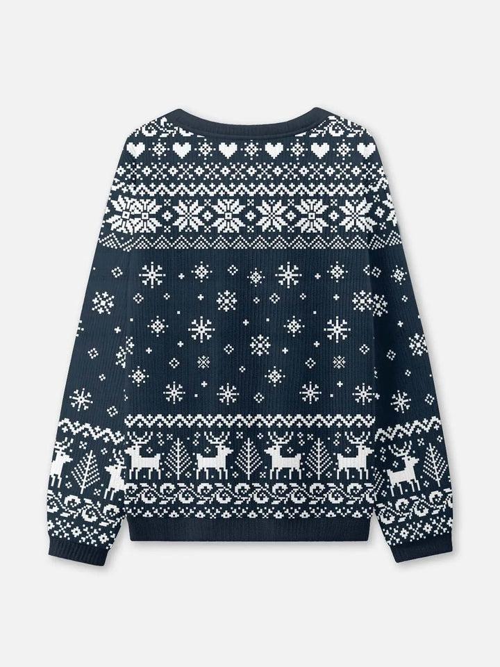 Pull d’hiver unisexe en maille à col rond | Noël
