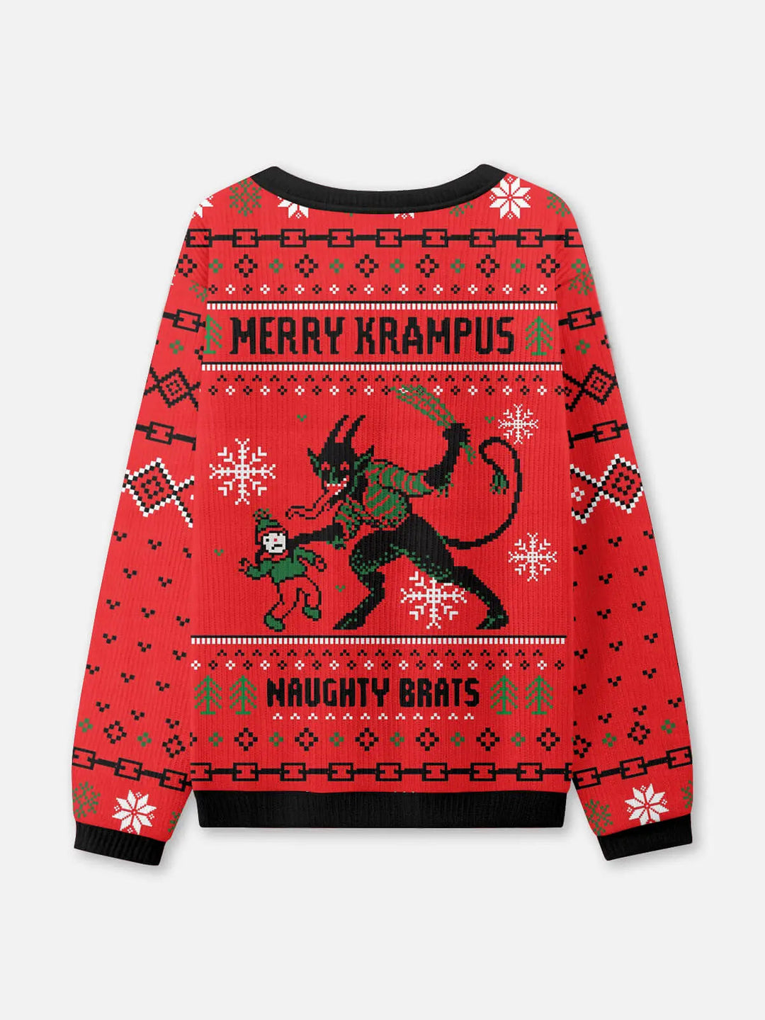 Unisex Winter Long Sleeve Christmas Knit Sweater | Krampus