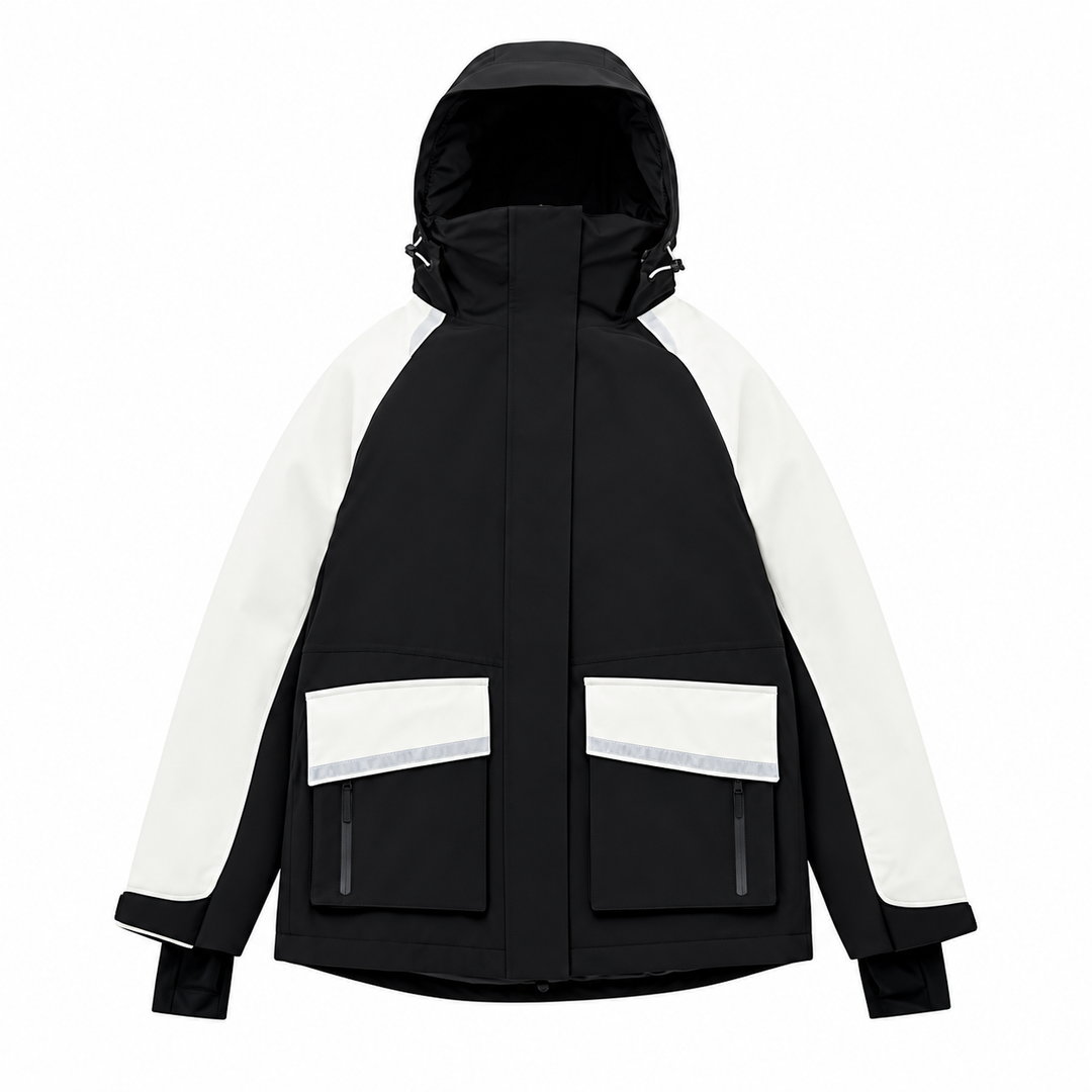 Unisex Winter Hooded Zip Up Ski Jacket | Snowboard