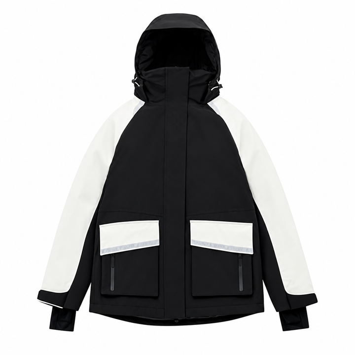 Unisex Winter Hooded Zip Up Ski Jacket | Snowboard