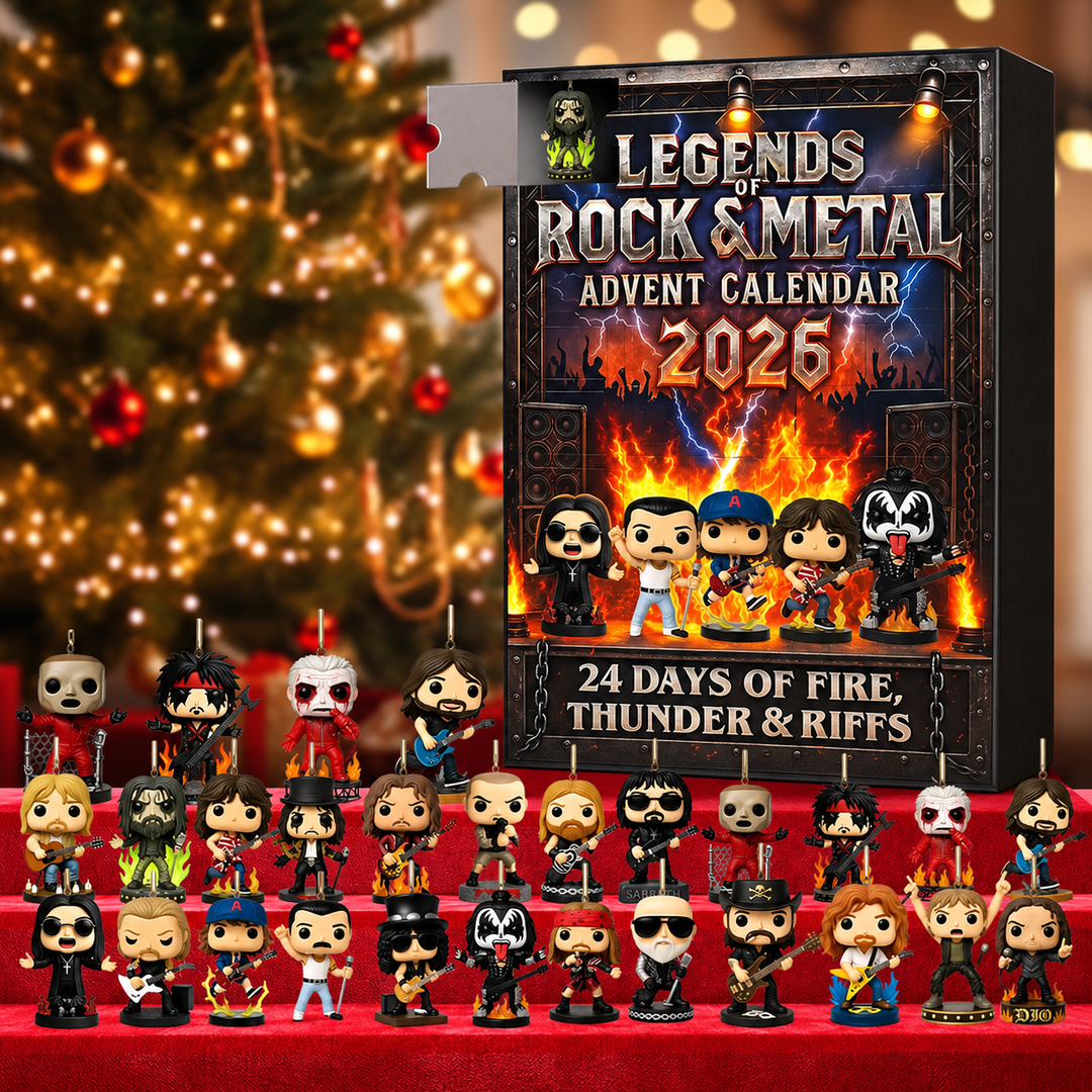 Calendrier de l’Avent des légendes du rock avec mini-objets de collection | Noël