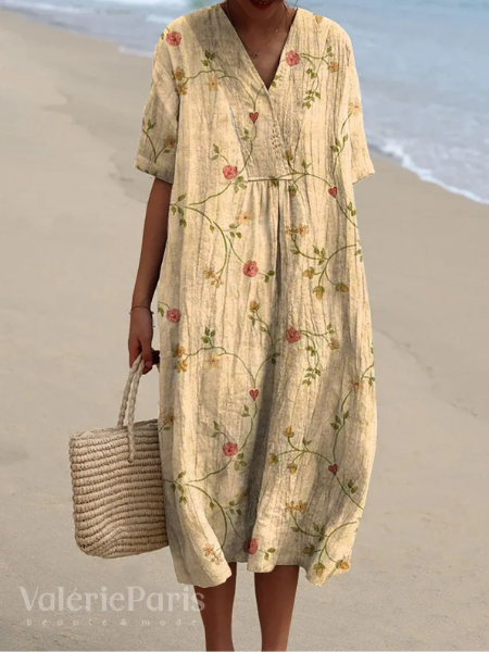 Women’s Flowy Floral Beach Summer Dress | Midi