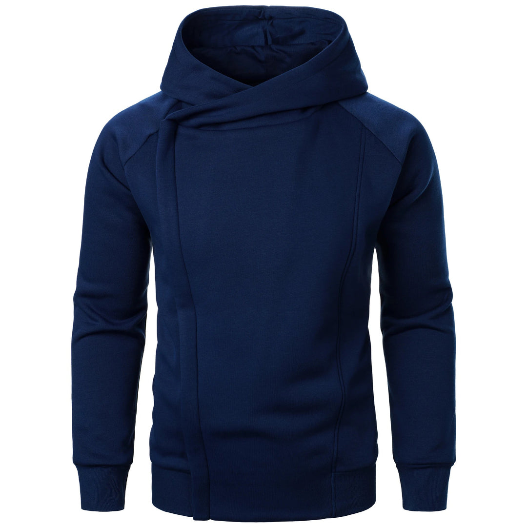 Sweat à capuche uni streetwear d'hiver pour homme | À fermeture éclair