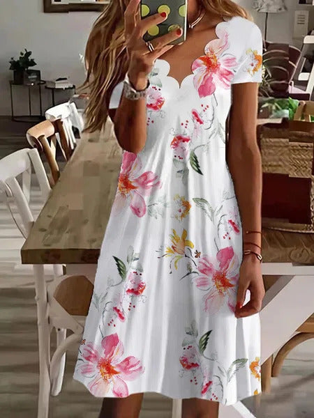 Women's Elegant Summer Floral Dress | Midi