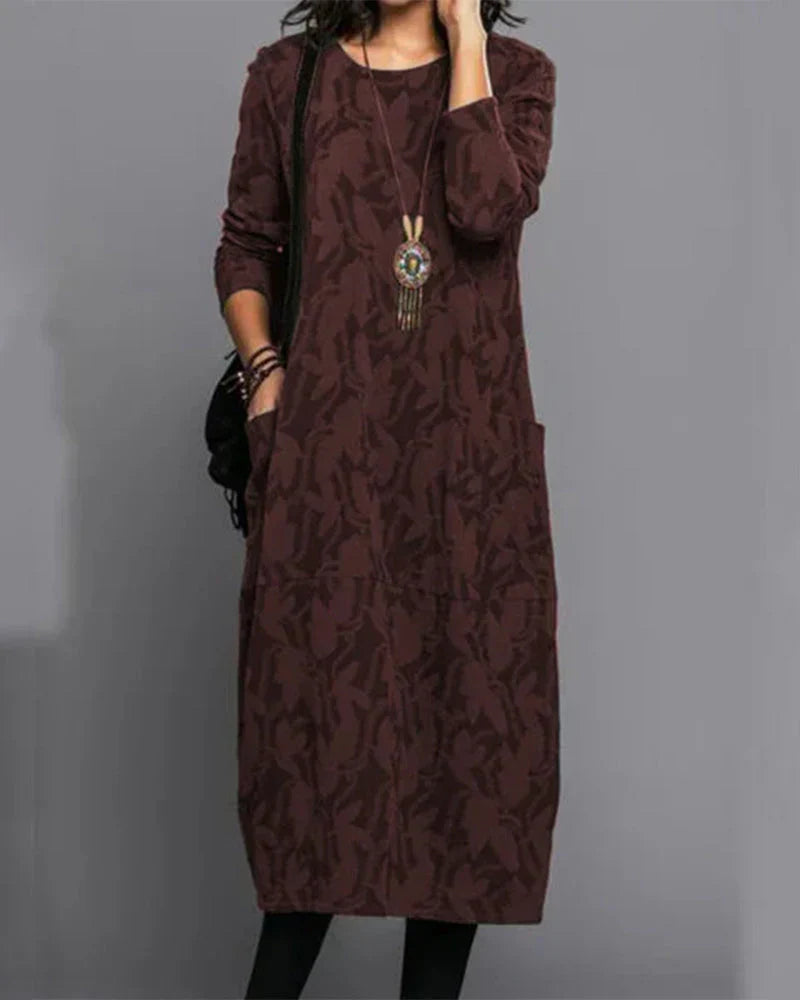 Women's Long Sleeve Dress | Midi