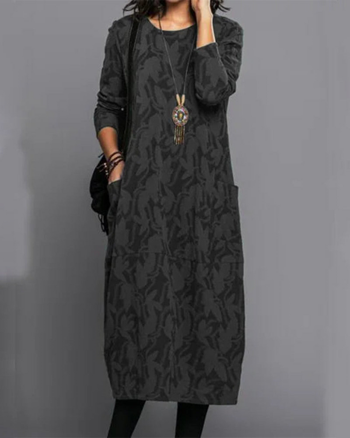 Women's Long Sleeve Dress | Midi