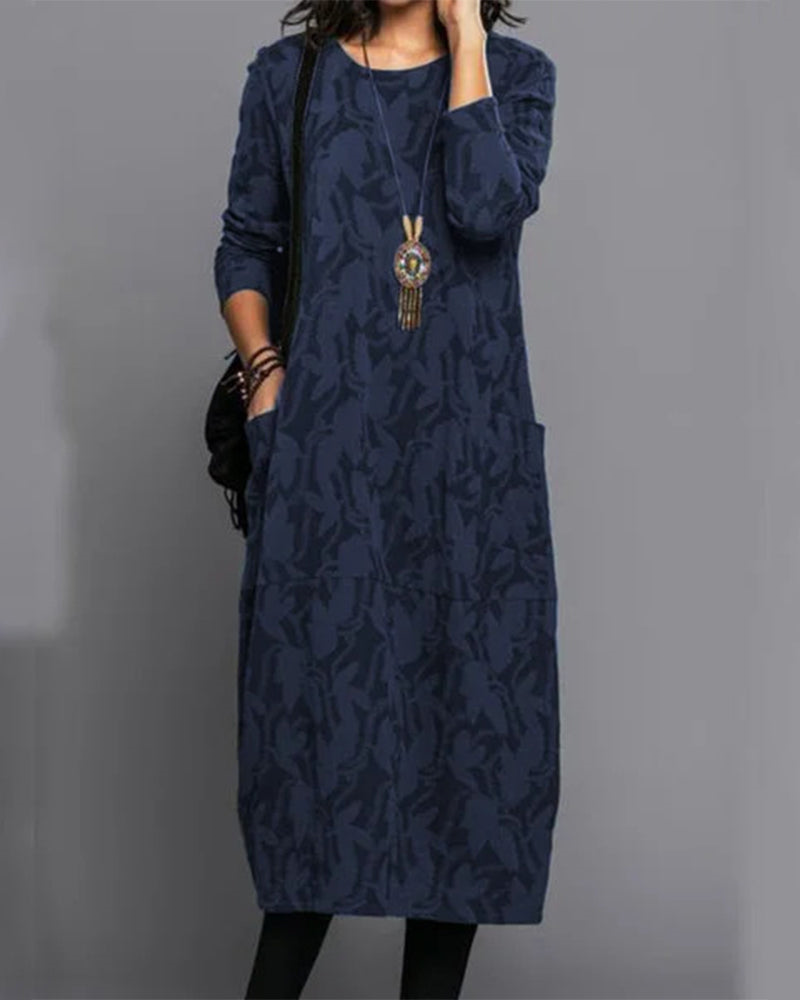 Women's Long Sleeve Dress | Midi