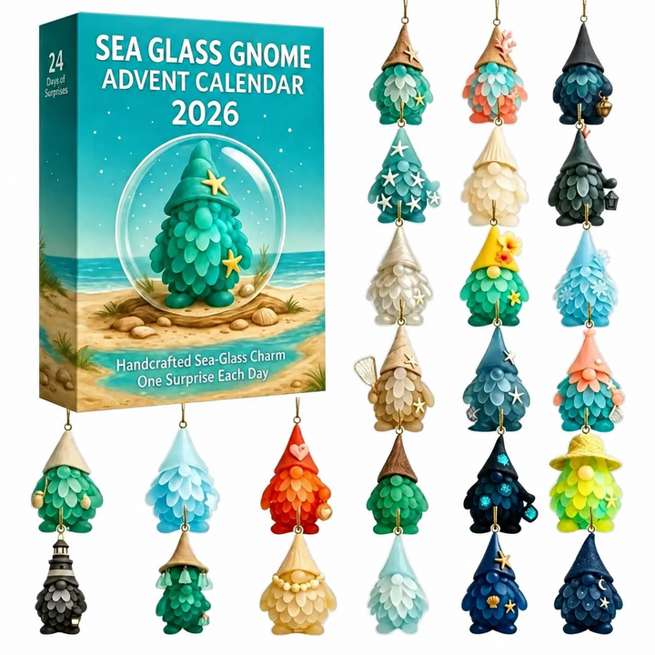 Calendrier de l’Avent avec verre de mer et mini-figurines de cheval et d’oiseau | Noël