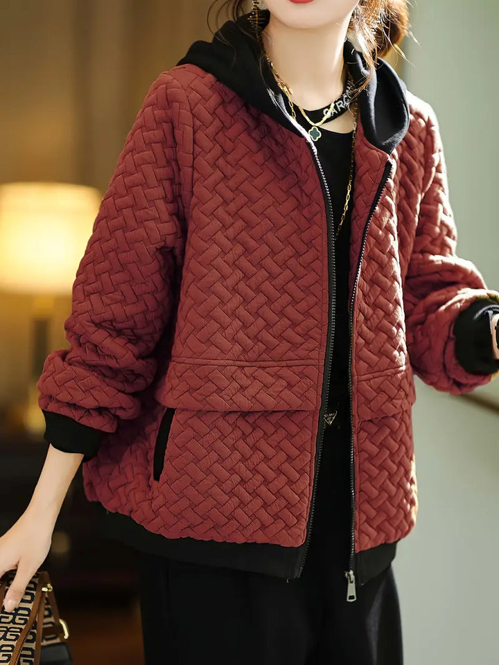 Women's Winter Hood Quilted Jacket | Zip Up
