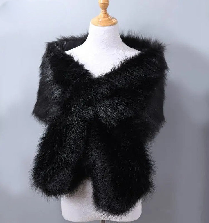 Châle d’hiver en fourrure pour femme | Étole