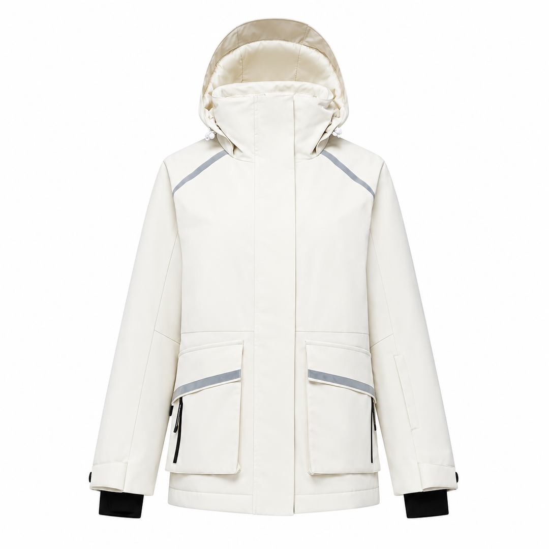 Unisex Winter Hooded Zip Up Ski Jacket | Snowboard