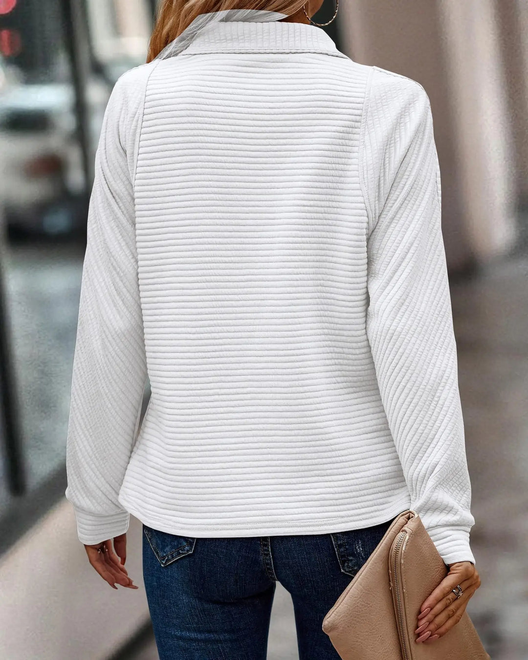 Women’s Casual Ribbed Jumper | Winter