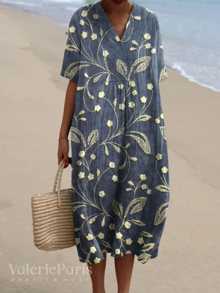 Women’s Flowy Floral Beach Summer Dress | Midi