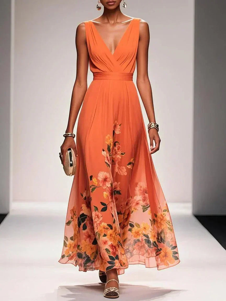 Women's Floral Wedding Guest Dress | Maxi