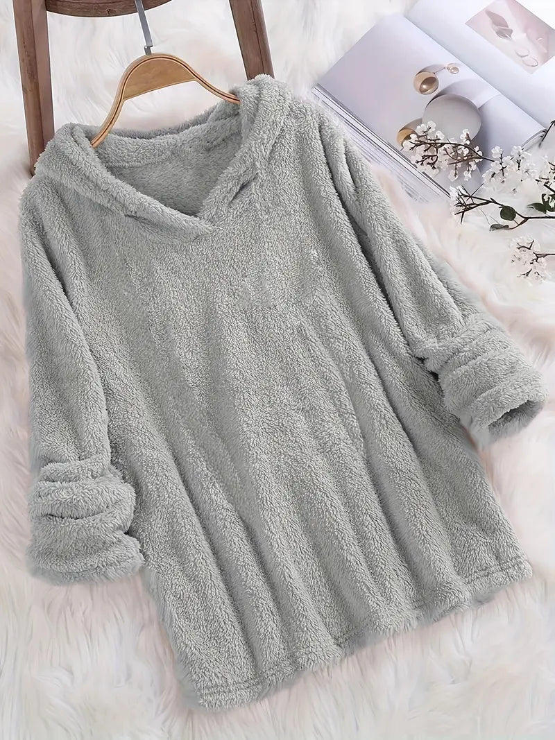 Sweat à capuche en maille pour femme | Long
