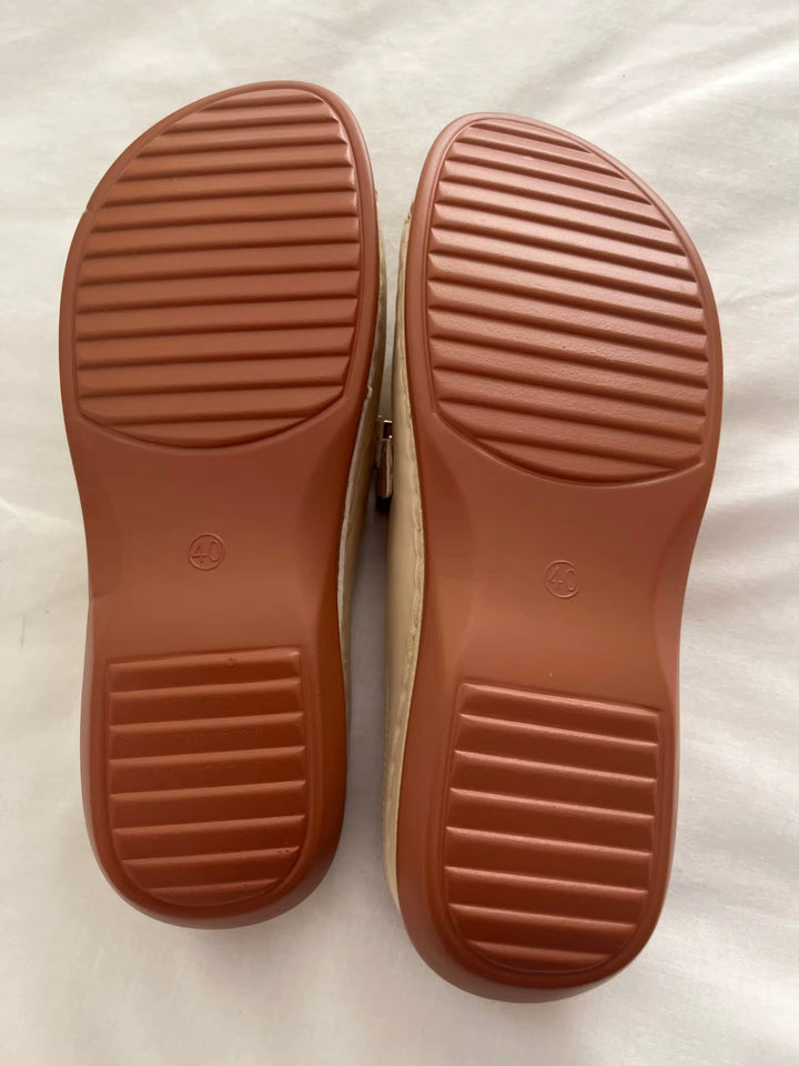 Women's Buckle Slide Sandals | Wedge