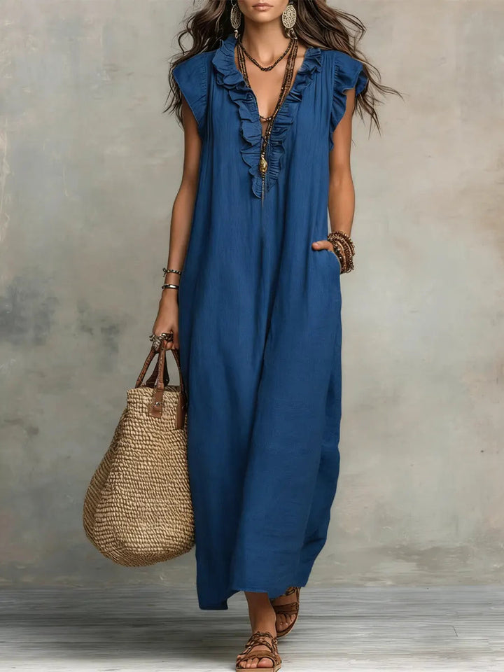 Women's Boho Ruffle Dress | Maxi