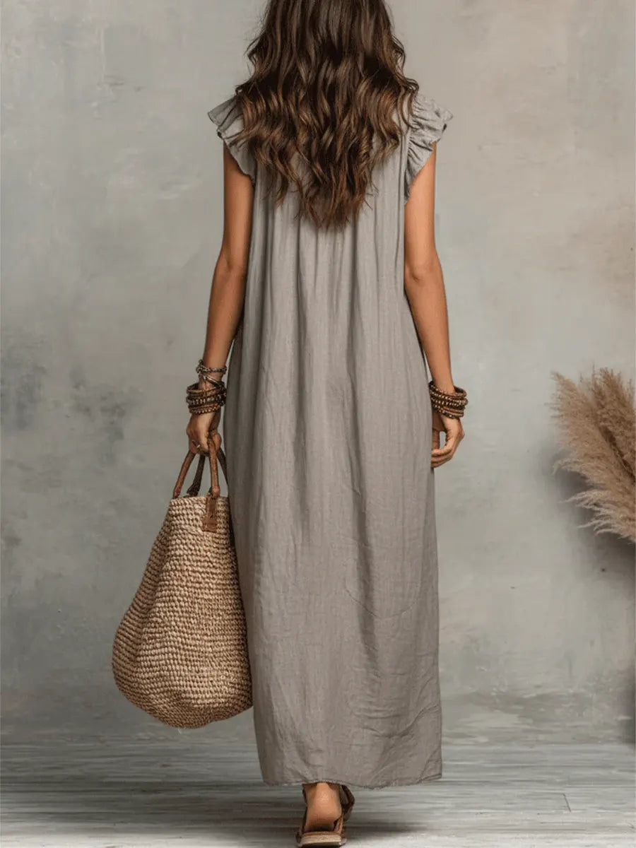 Women's Boho Ruffle Dress | Maxi