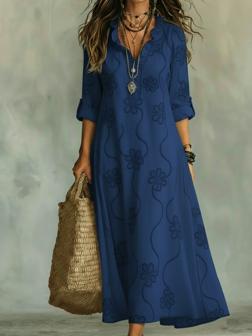 Women's Vintage A-Line Dress | Maxi