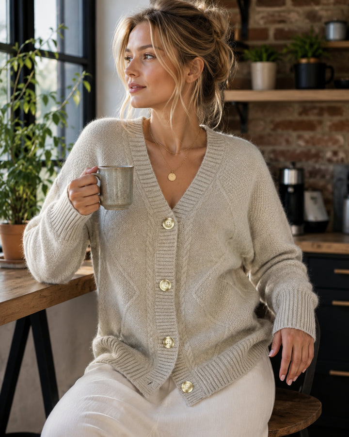 Women's Winter Button Cardigan | Long Sleeve