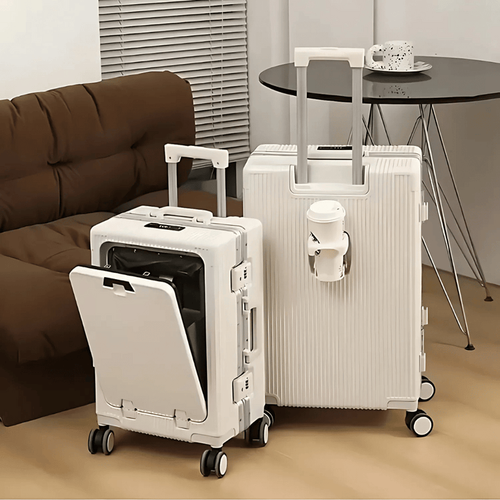 Valise cabine rigide avec compartiment pour ordinateur portable | à roulettes pivotantes