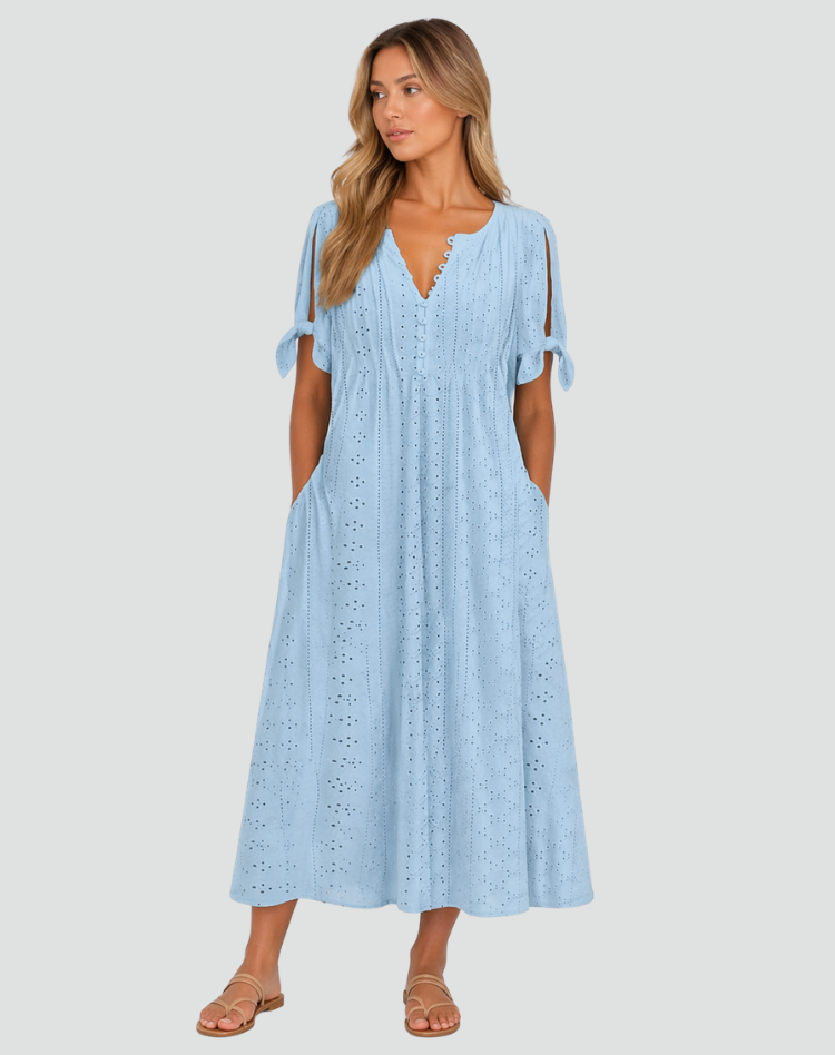 Women's Chique Vintage Loose Dress | Midi