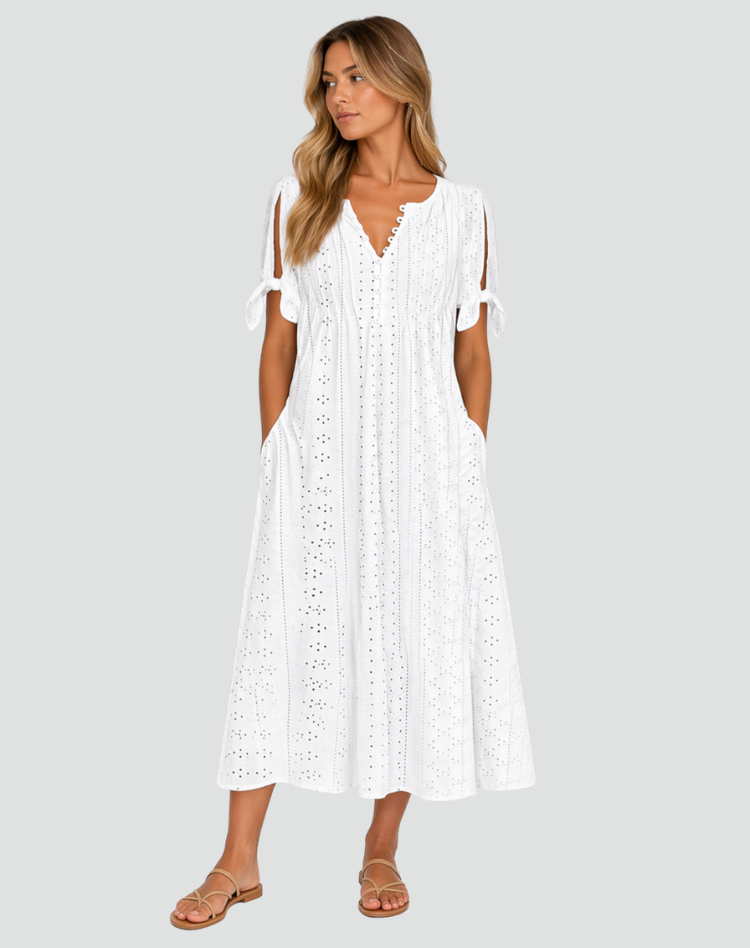 Women's Chique Vintage Loose Dress | Midi