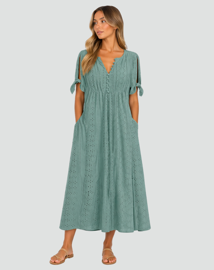 Women's Chique Vintage Loose Dress | Midi