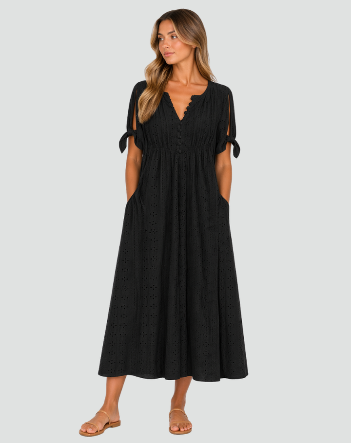 Women's Chique Vintage Loose Dress | Midi