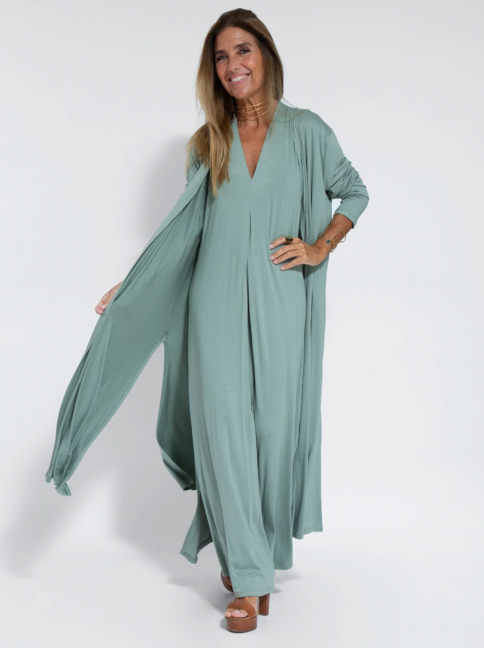 Women’s Elegant Dress and Cardigan Set | Two-Piece
