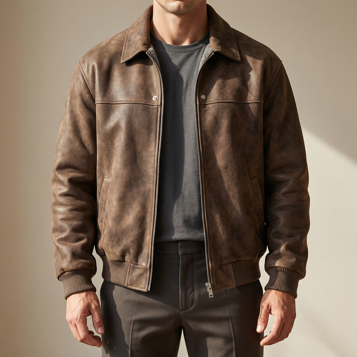 Men's Winter Zip Up Collared Jacket | Casual