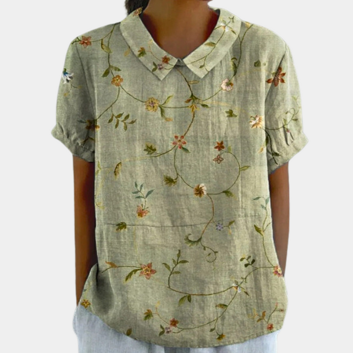 Women's Short Sleeve Blouse | Floral