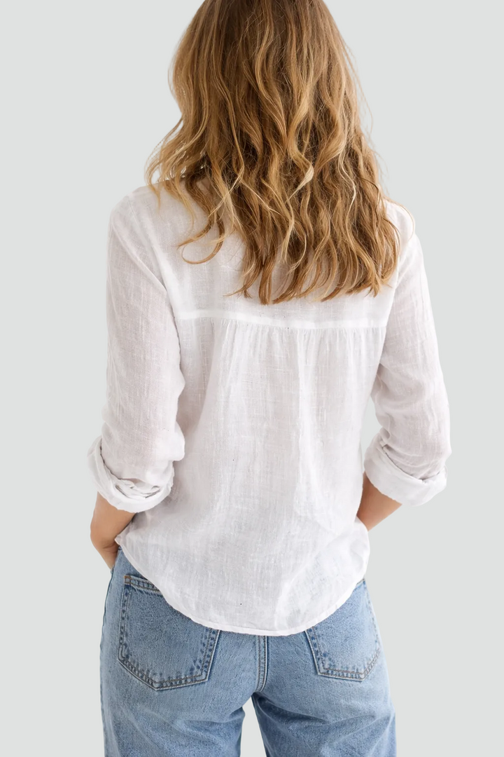 Women’s Button Front Relaxed Fit Casual Shirt | Long Sleeves